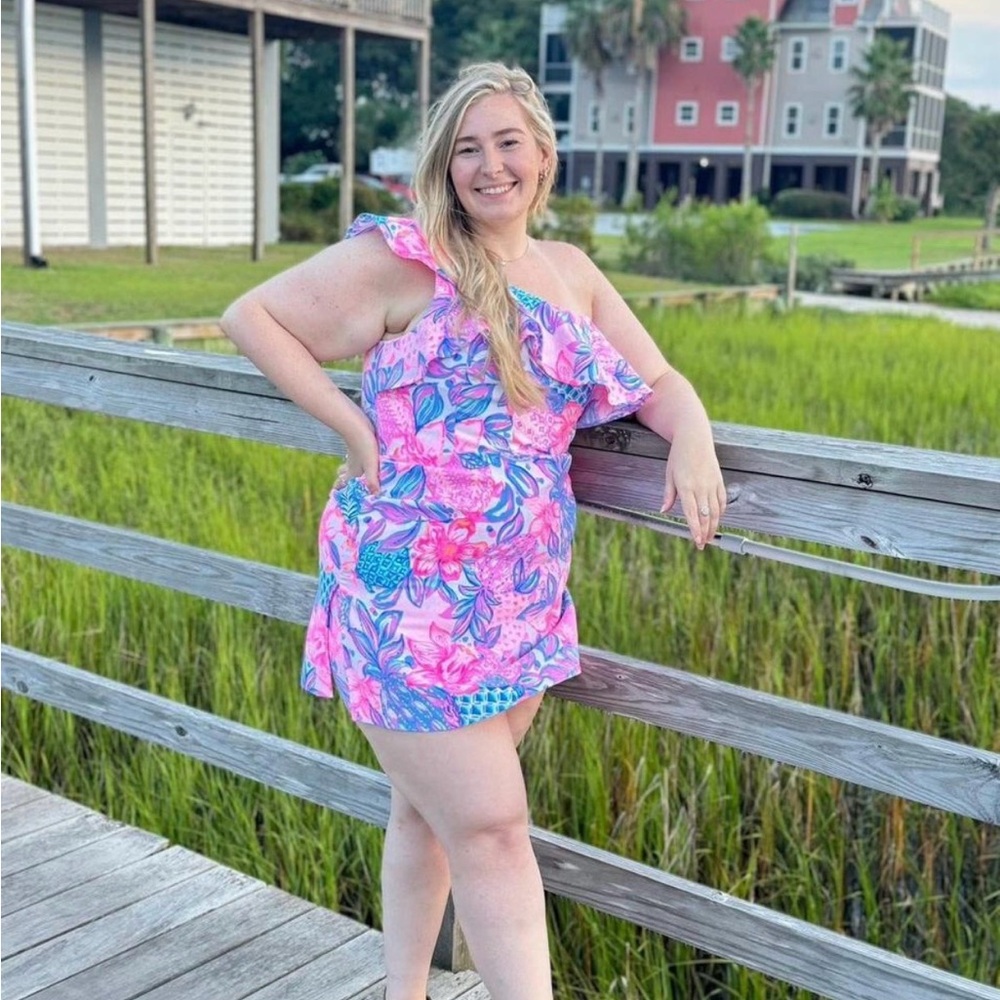 Kipton One-Shoulder Romper Size 14
